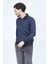 Erkek Polo Yaka Yün Kazak 6091903 Indigo 2