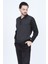 Erkek Polo Yaka Desenli Yün Kazak 6092073 Siyah 3