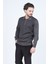 Erkek Polo Yaka Desenli Yün Kazak 6092073 Koyu Gri 3