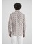 Erkek Kahve Slim Fit Uzun Kol Klasik Yaka Spor Gömlek GM22Y221035_K11 2