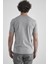 Basic Suprem V Yaka Gri Erkek T-Shirt TS22YNOS002_D55 2