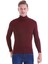 Bordo Regular Fit Düz Balıkçı Yaka Klasik Yün Triko Kazak 1