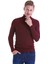 Bordo Regular Fit Düz Balıkçı Yaka Klasik Yün Triko Kazak 2