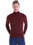Bordo Regular Fit Düz Balıkçı Yaka Klasik Yün Triko Kazak 3