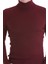 Bordo Regular Fit Düz Balıkçı Yaka Klasik Yün Triko Kazak 5