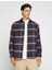 Check Plaid Shirt Neck Detailed 3