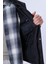 Erkek Kapüşonlu Su ve Rüzgar Geçirmez Kapitone Içi Kürklü Elyaf Dolgulu Şişme Siyah Softshell Mont 2