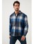 Regular Fit Ekose Desenli Pamuklu Oduncu Gömlek Erkek Gömlek 5896602 2