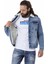 CJ294 Kürklü Basic Iceblue Jeans Ceket 3