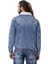 CJ294 Kürklü Basic Iceblue Jeans Ceket 4