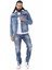 CJ294 Kürklü Basic Iceblue Jeans Ceket 5