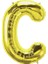 C Harf Folyo Balon Gold 1