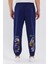 Unisex La Lakers Baskılı Lacivert Scuba Şardonlu Kumaş Oversize Eşofman Altı 4