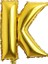 K Harfi Gold Folyo Balon 1