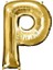 P Harf Altın Gold Folyo Balon 1