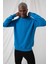 Erkek Vibe Oversize Mavi Sweatshirt 1