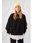 Kadın Vibe Oversize Siyah Sweatshirt 1