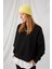 Kadın Vibe Oversize Siyah Sweatshirt 2