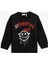 Baskılı Kapşonlu Sweatshirt Şardonlu Bisiklet Yaka 1
