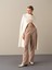 Kadın Camel Oversize Ekose Pantolon 1