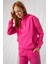 Kadın Stay Oversize Pembe Hoodie Sweatshirt 1