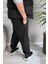 Kışlık Siyah Paçası Lastikli Geniş Salaş Eşofman Altı Rahat Oversize Jogger 4