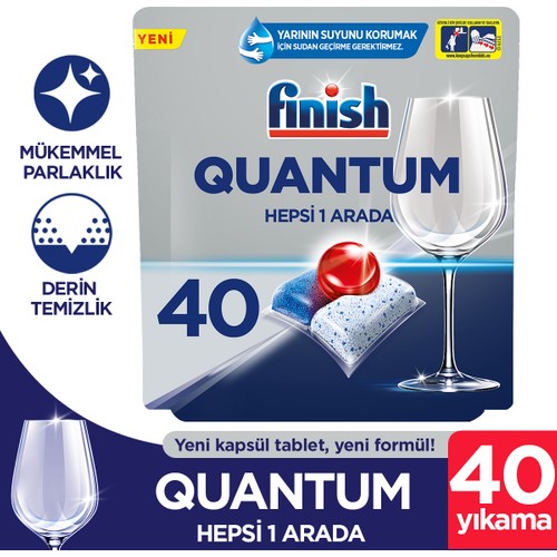 Finish Quantum 40 Kapsül Bulaşık Makinesi Deterjanı Tableti