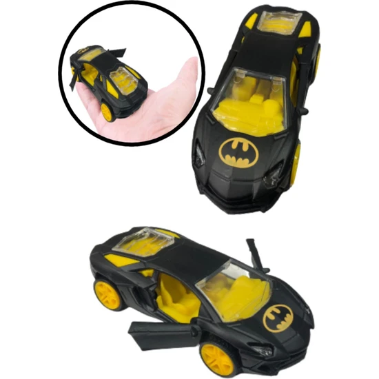 RoseRoi Metal Çek Bırak Batman Oyuncak Araba