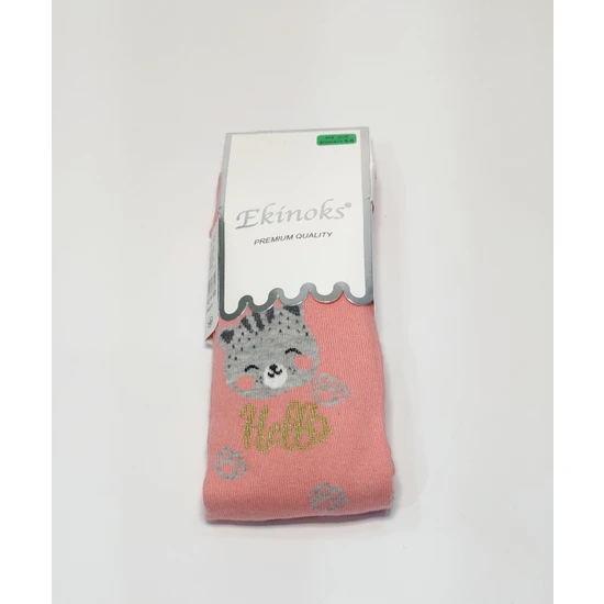 Ekinoks Sock Hello Kedi Kız Desenli Kız Çocuk Külotlu Çorap