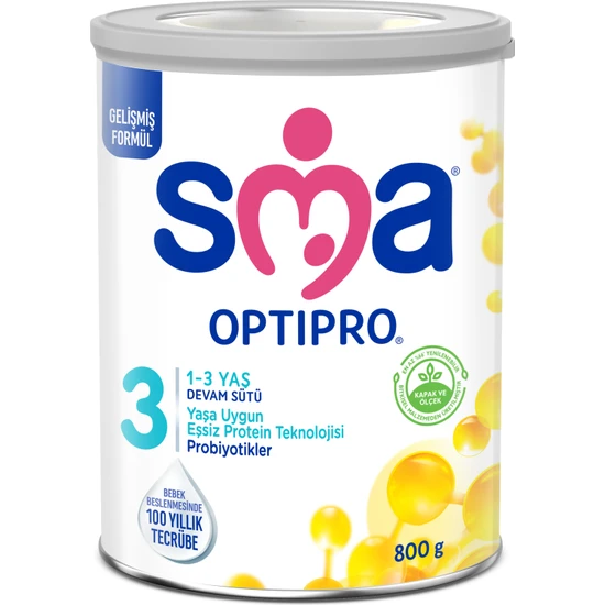 SMA Optipro Probiyotikli 3 800 gr 1-3 Yaş Devam Sütü