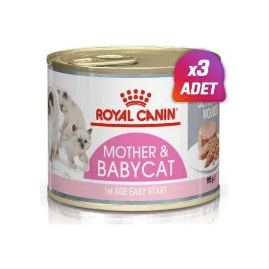 Royal Canin 3 Adet Mother & Babycat Konserve Yavru Kedi Maması 195 gr