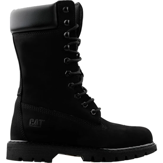 Cat 015G101200 Black Nubuk Clovis Mid Kadın Günlük Bot 015G101200-BLACK-NUBUK-CLOVIS-MID Siyah