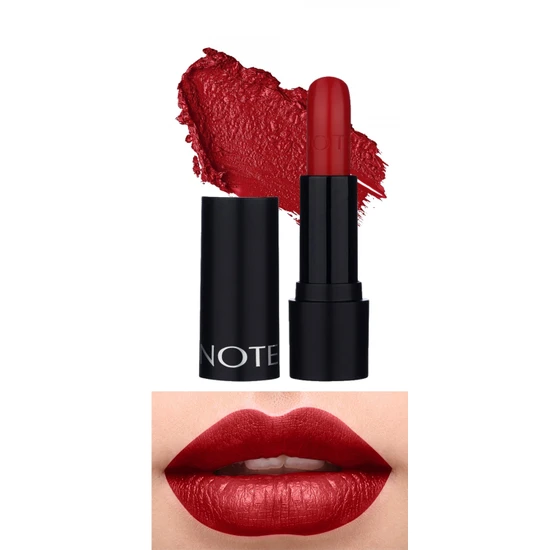Note Deep Impact Lipstick Kremsi Dokulu Yarı Parlak Ruj 13 Impressive Red - Kırmızı
