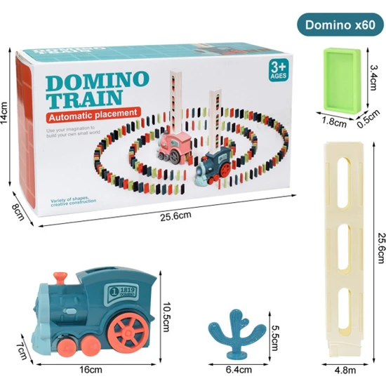 Tcherchi Çocuk Domino Tuğla Blokları Tren Araç Seti (Yurt Dışından)