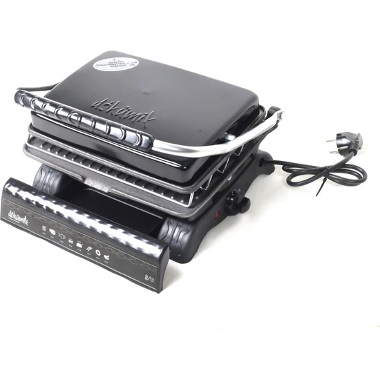 Dökümix Ultra Plus Organik Demir Döküm Izgara & Tost Makinası Siyah Izgara Aparatlı,fırçalı,yağdanlık