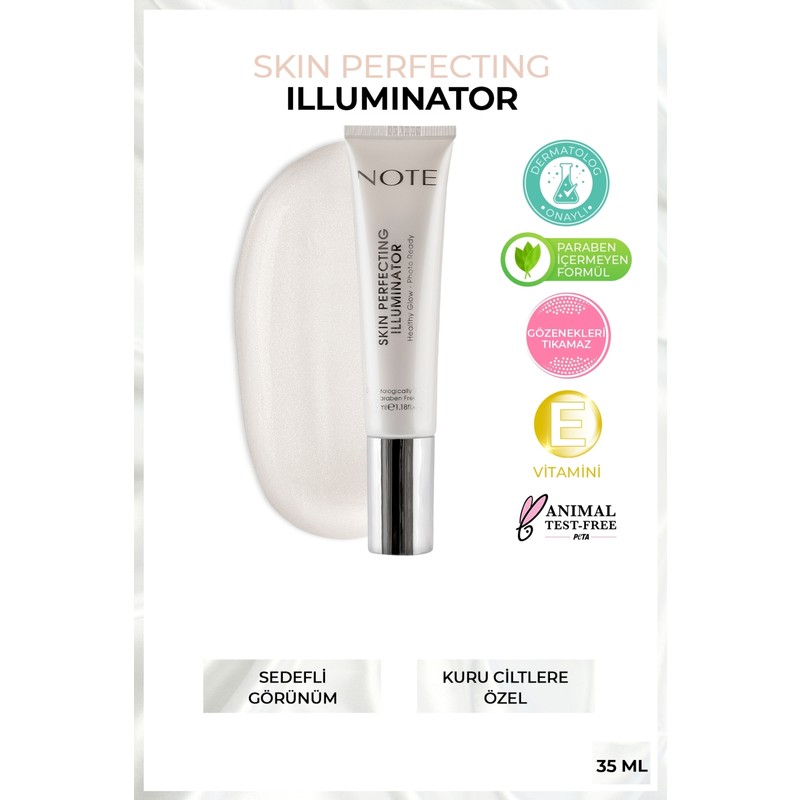 Note Cosmetics Skin Perfecting Illuminator Aydınlatıcı Kuru Ciltlere Özel Makyaj Bazı