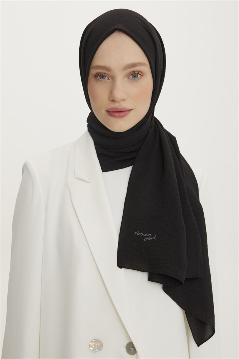 Armine Trend Cazz Şal 75X195 - Siyah görsel 2