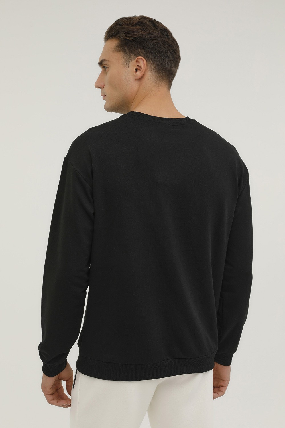 Lumberjack M-SN75 Basıc C Neck Sweat Siyah Erkek Sweatshirt görsel 2