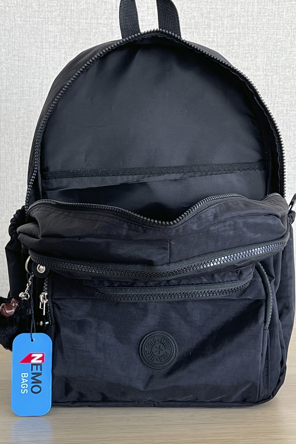 Nemo Group Haki Orta Boy Sırt Çantası Okul Çantası Laptop ve Seyahat Çantası Su Geçirmez Spor Çantası 40X30X15cm görsel 4