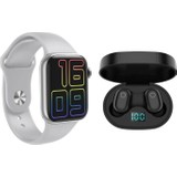 Madepazar HW12 Full Ekran Watch Gri Akıllı Saat ve Airdots Pro 3 Göstergeli Bluetooth Kulaklık