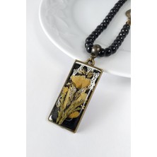 Halley Concept Özel Tasarım El Yapımı Gerçek Çiçekli Epoksi Kolye