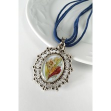 Halley Concept Özel Tasarım El Yapımı Gerçek Çiçekli Epoksi Kolye