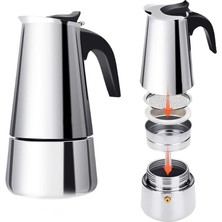 Xhltd 450 ml Moka Cezve Espresso Latte Percolator Soba Kahve Makinesi Espresso Pot Italyan Kahve Makinesi Paslanmaz Çelik | Kahve Tencereler (Yurt Dışından)