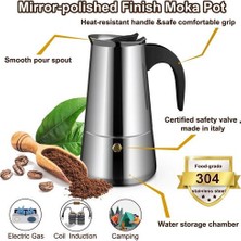 Xhltd 450 ml Moka Cezve Espresso Latte Percolator Soba Kahve Makinesi Espresso Pot Italyan Kahve Makinesi Paslanmaz Çelik | Kahve Tencereler (Yurt Dışından)