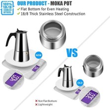 Xhltd 450 ml Moka Cezve Espresso Latte Percolator Soba Kahve Makinesi Espresso Pot Italyan Kahve Makinesi Paslanmaz Çelik | Kahve Tencereler (Yurt Dışından)