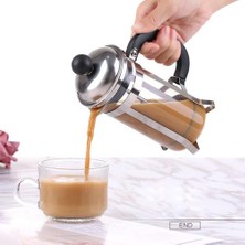 Xhltd 350 ml Paslanmaz Çelik Cam Fransız Filtre Cezve Kahve Çay Potu Basın Piston Hollow Cafetiere Aracı Yeni Coffer Maker | Kahve Tencere (Yurt Dışından)