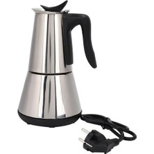 Xhltd Elektrikli Moka Cezve Espresso Italyan Kahve Makinesi 6 Bardak Percolator Cezve Elektrikli Paslanmaz Çelik Klasik Cafe Maker | Kahve Kapları (Yurt Dışından)