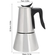 Xhltd Elektrikli Moka Cezve Espresso Italyan Kahve Makinesi 6 Bardak Percolator Cezve Elektrikli Paslanmaz Çelik Klasik Cafe Maker | Kahve Kapları (Yurt Dışından)