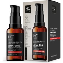 HC Care Aha %10 - Bha %2 Peeling Serumu, Cilt Tonu Eşitleyici, Canlandırıcı - 30 ml