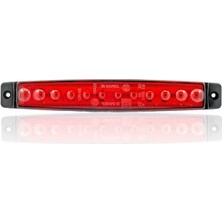 Sanel 24V Üniversal Parmak 12 LED Basamak Kırmızı SBC24R12